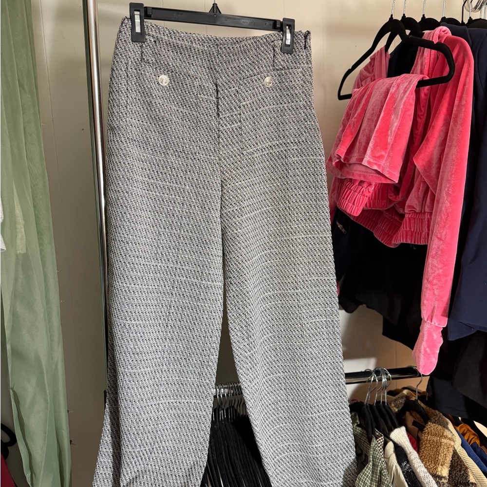 Chic Women's Wide Leg Pants in Black and White